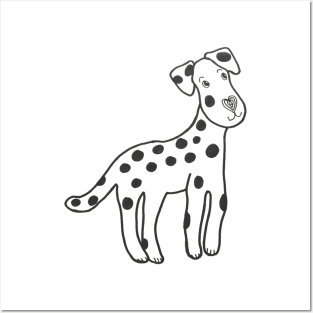 Dalmation dog with heart nose Posters and Art